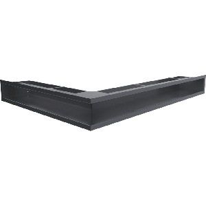 Вентиляційна решітка для каміна Kratki Люфт NP / 90 / G кутова графітова LUFT/NP/90/45S/G