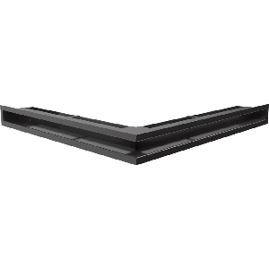 Вентиляційна решітка для каміна Kratki Люфт NS / 60 / C кутова чорна LUFT/NS/60/45S/C