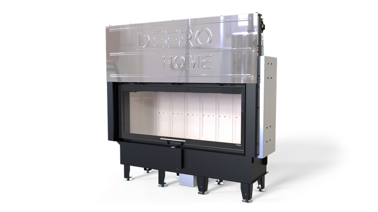 Повітряна камінна пічна топка на дровах сталева DEFRO HOME INTRA XLA G з гільйотиною, фото 1