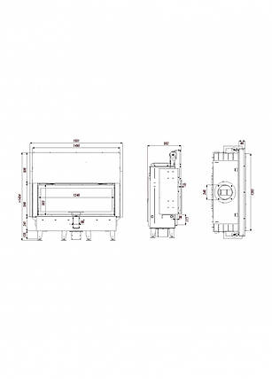 Повітряна камінна пічна топка на дровах сталева DEFRO HOME INTRA XLA G з гільйотиною, фото 2