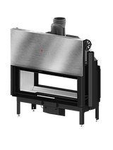 Сталева камінна топка тунель для повітряного опалення дому HITZE ARDENTE DUO 120x43.DGS з гільйотиною, фото 3