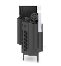 Дров'яна кутова камінна топка сталева для повітряного опалення Hitze ALBERO AL11RG.H-BD з гільйотиною, фото 2