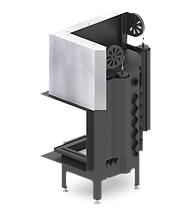 Дров'яна кутова камінна топка сталева для повітряного опалення Hitze ALBERO AL11RG.H-BD з гільйотиною, фото 5