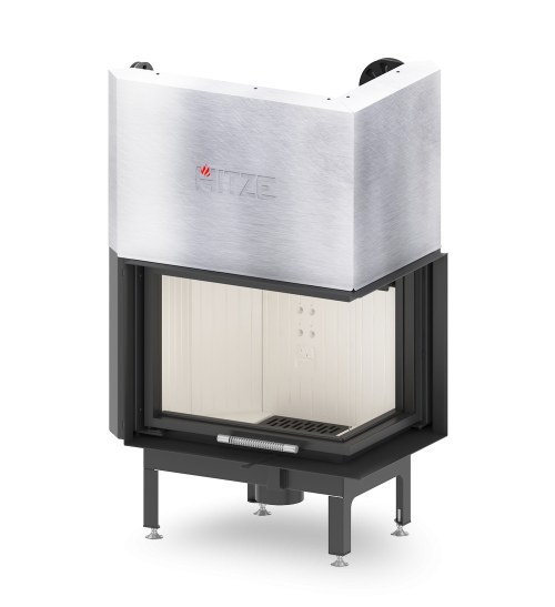 Дров'яна кутова камінна топка сталева для повітряного опалення Hitze ALBERO AL11RG.H-BD з гільйотиною