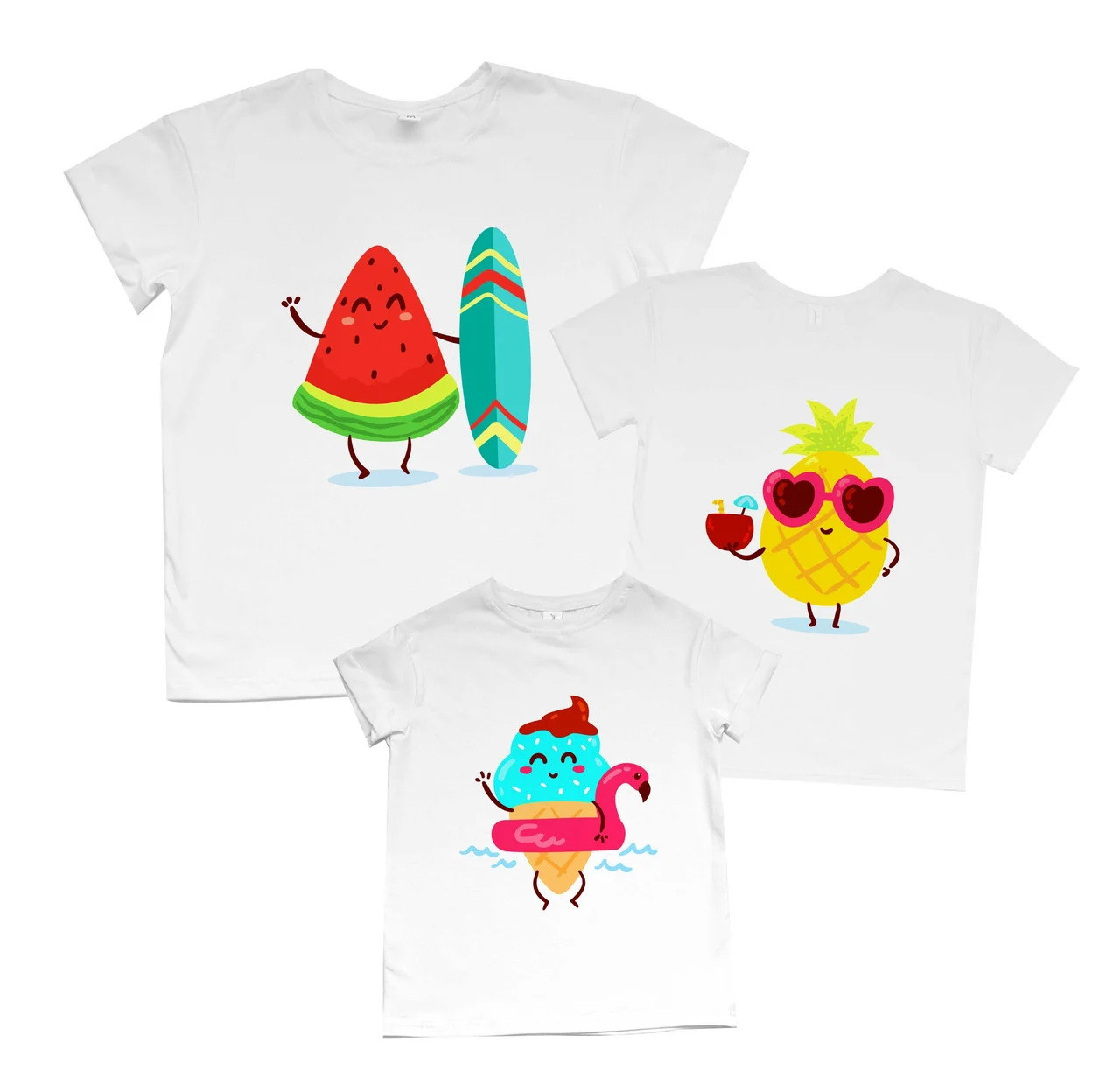 Футболки Фемілі Лук Family Look для всієї родини "Фрукті" Push IT