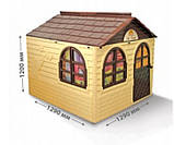 Дитячий пластиковий будиночок зі шторками для будинку і вулиці, фото 2