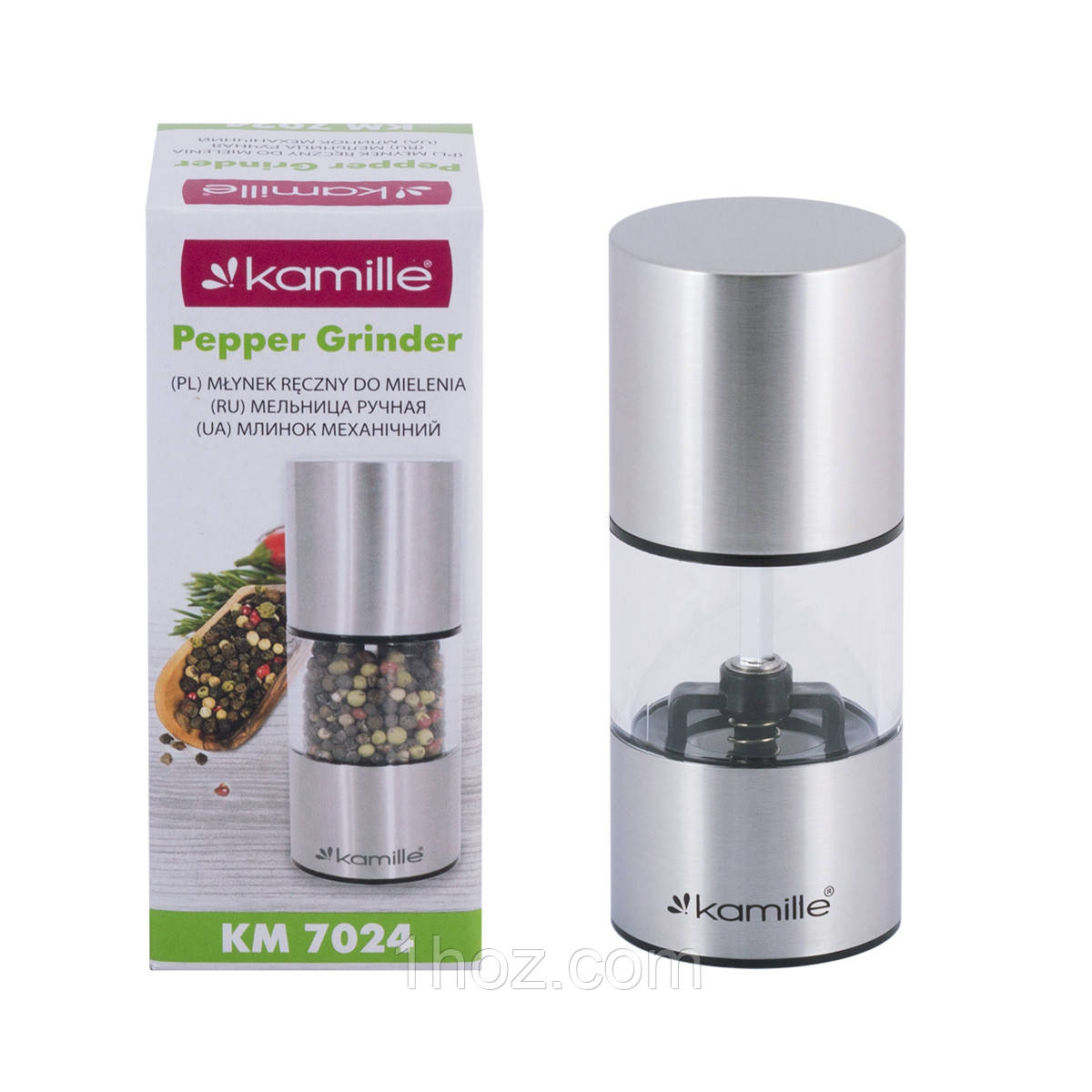 Млин для спецій Kamille Ø5*12.6 см KM-7024, фото 1