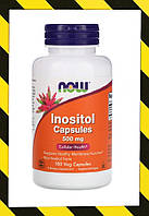 Now Foods, Мио-инозитол Inositol Capsules, Инозитол 500 мг, 100 Вег Капсул