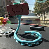 Гнучкий тримач для телефона універсальний із присосками Cute Worm Lazy Holder Black, фото 3