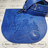 Клапан для сумки. "Париж". Цвет "Василек"., фото 3