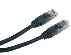 Кабель мережевий RJ45 1м Cablexpert PP12-1M / BK, чорний (вита пара)