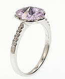 Каблучка Xuping колір Родій із кристалами Swarovski "Кристальна квіточка Tanzanite" р.17,17.5, фото 3