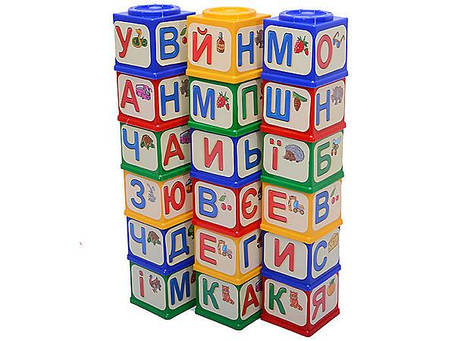 Дитячі кубики "Абетка" ТМ Юніка 0576, фото 2