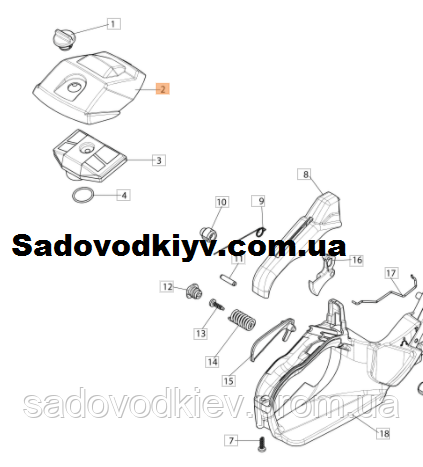 Кришка повітряного фільтра для бензопили Oleo-Mac GSH 40 (50330019R)
