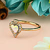 Каблучка Xuping с кристаллами Swarovski 83229 размер 18 ширина 11 мм вес 1.9 г цвет рассвет позолота 18К, фото 5
