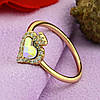 Каблучка Xuping с кристаллами Swarovski 83229 размер 18 ширина 11 мм вес 1.9 г цвет рассвет позолота 18К, фото 6