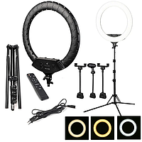 Кільцева LED-лампа діаметром 55 см з пультом і 3 тримачами ZB-F488