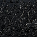 Чорний шкіряний ремінець для годинника з глянцевим покриттям, прошитий чорної рядком 20 мм (18 мм), фото 2