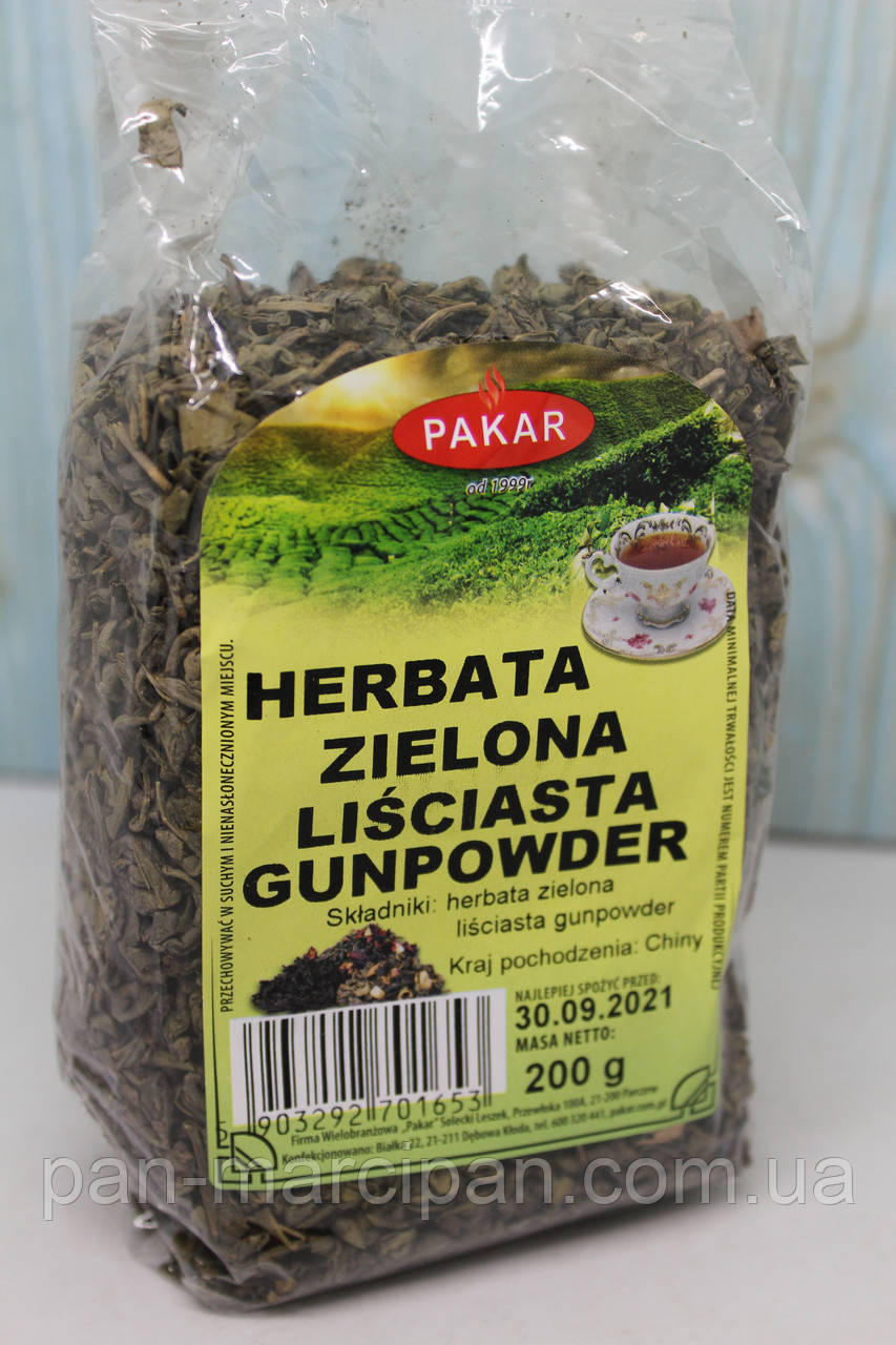 Чай зелений Pakar крупний листок 200 г (Польща), фото 1