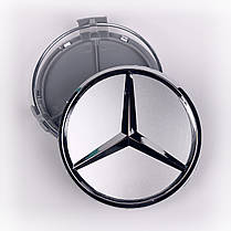 Ковпачки (заглушки) в литі диски Mercedes-Benz (Мерседес) 75 мм. Сріблясті, фото 3