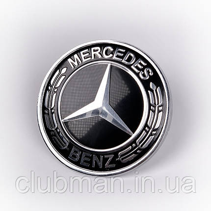 Емблема Mercedes Benz (Мерседес) 57 мм NEW Чорна, фото 1