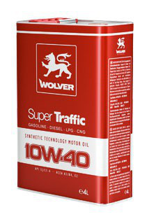 Масло WOLVER Super Traffic 10W-40, API SJ/CF 4л