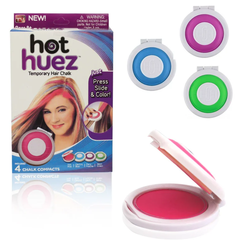 Цветные мелки пудра для волос hot huez оригинал Хот Хуез - мгновенное окрашивание - фото 6 - id-p1275727591