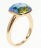Каблучка Xuping колір 18K з кр-ми Swarovski "Кристал Erinite Shimmer 13х13мм" р.18.5,19.5, фото 3