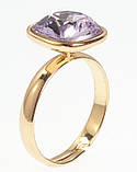 Каблучка Xuping колір 18K з кр-ми Swarovski "Кристал Tanzanite 12х12мм" р.17-18, фото 3