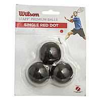 Мяч для сквоша Wilson Staff 618200: 3 мяча в комплекте (средний мяч)