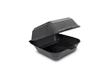 Ланч бокс одноразовий НР-6 15х15,2х6см 250шт чорний зі спіненого полістиролу, фото 2