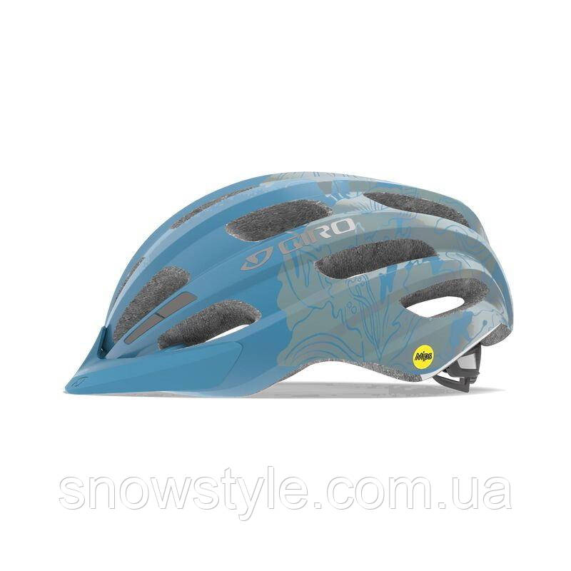 Велосипедний шолом Giro Vasona MIPS Bike Helmet Women`s Ice Blue Floral Універсальний розмір (50-57cm), фото 1