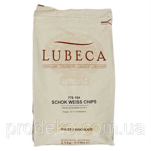 Шоколад білий Lubeca 33% 2,5 кг