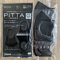 Маска багаторазова Вугільна Pitta Mask оригінал 3 шт в упаковці