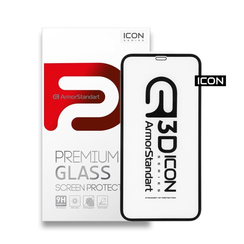 Захисне скло Armorstandart Icon для Apple iPhone 11 Pro /XS/X Black, 0.33 mm, 3D (ARM55720-GI3D-BK)