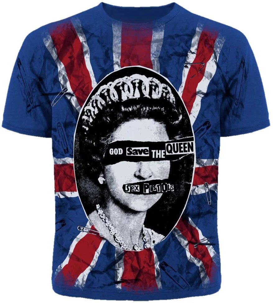 Футболка Sex Pistols "God Save The Queen" (blue t-shirt), Розмір XXL