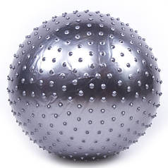 М'яч для фітнесу масажний сірий 65см