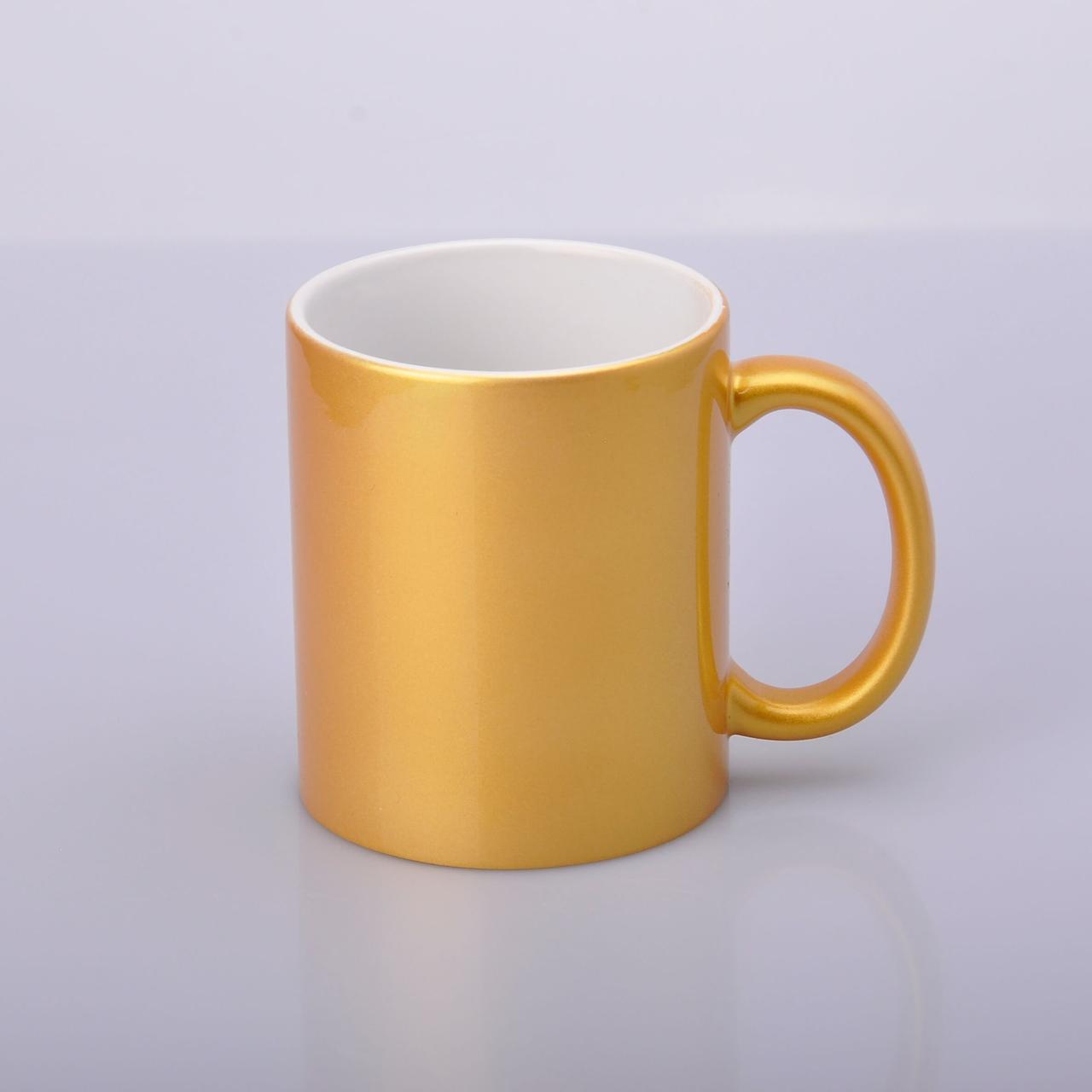 Чашка для сублімації перламутрова (золото)