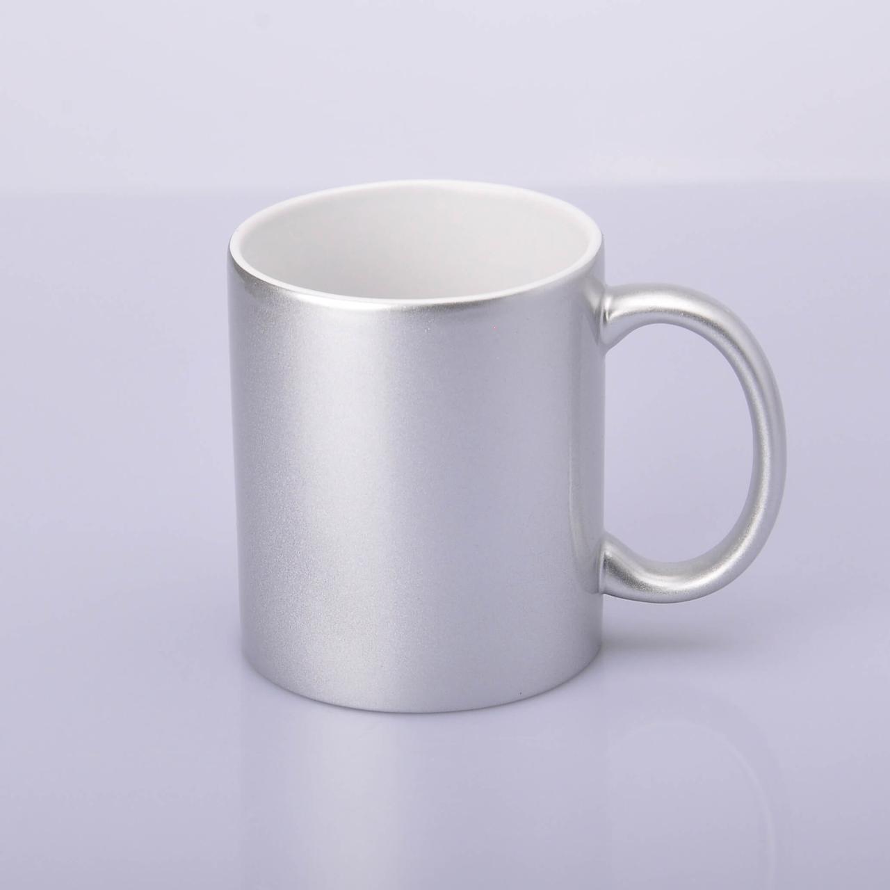Чашка для сублімації перламутрова (срібло)