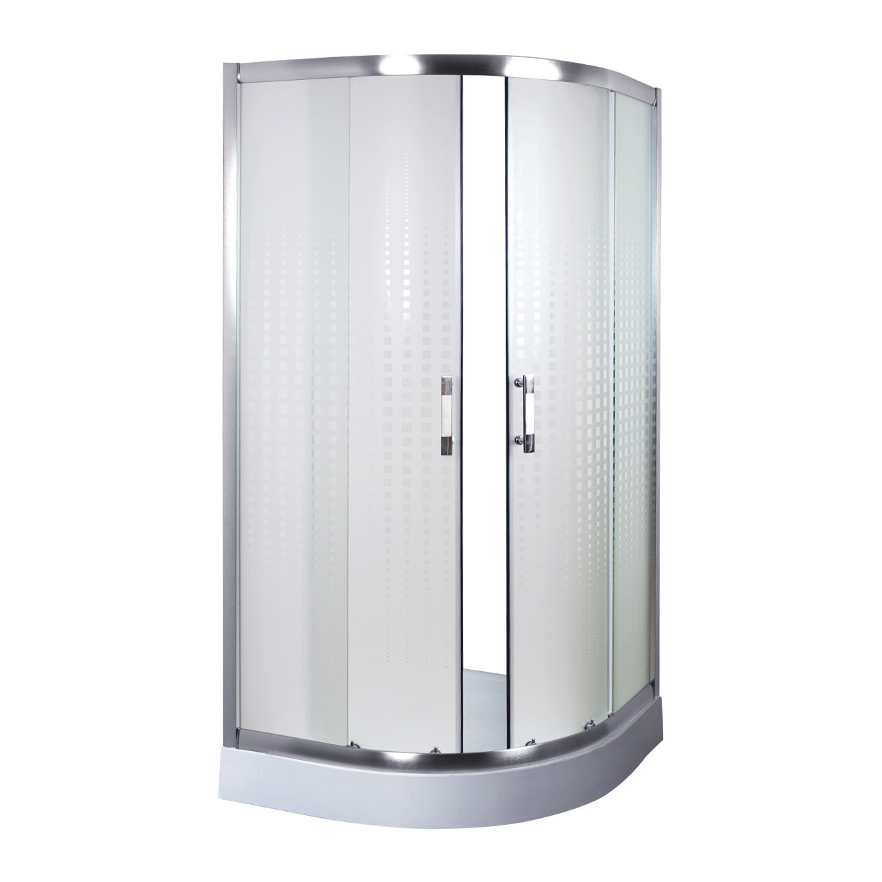 SH-90/15 new, Sansa, душова кабіна 90 х 90 см, рама brushed, скло матове-мозаїк, фото 1