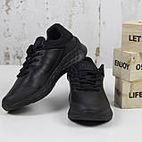 Чоловічі кросівки, чорні кожзам BaaS M986-1( Осінь-Весна) Кроси чоловічі повсякденні. Чоловіче взуття, фото 4