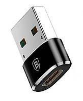 Переходник Baseus Type-C на USB 2.0 480Mbps Черный (CAAOTG-01)