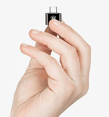 Перехідник Baseus USB на Type-C MAX 2.4A Чорний (CATOTG-01), фото 4