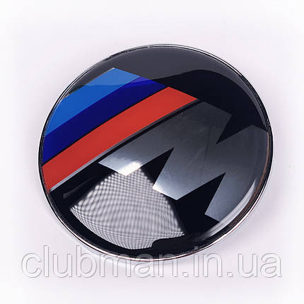 Эмблема BMW M power 82 мм значок БМВ E39 E53 E60 E46 E36 E34 E90 E65 E66 E70 Значек капот багажник, фото 2