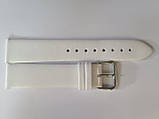 Білий шкіряний жіночий ремінець для наручних годинників 20 мм (18 мм), фото 2