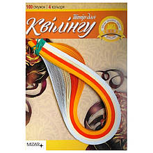 Набір для квілінгу на планшеті «Осінь», 10 кольорів, 100 смужок 5 мм х 420мм