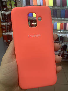 Чохол Silicone Case для Samsung Galaxy A6 (А600) кораловий