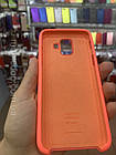 Чохол Silicone Case для Samsung Galaxy A6 (А600) кораловий, фото 4