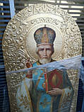 Ікона св. Микола, пісана 133*44см, фото 2