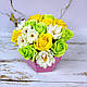 Букет з мила. Букет з мильних троянд,хризантем,сакури. Подарунок мамі, сестрі, вчительці, фото 4